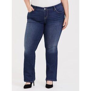 Torrid Slim Boot Dark Wash Mid Rise Jeans 14